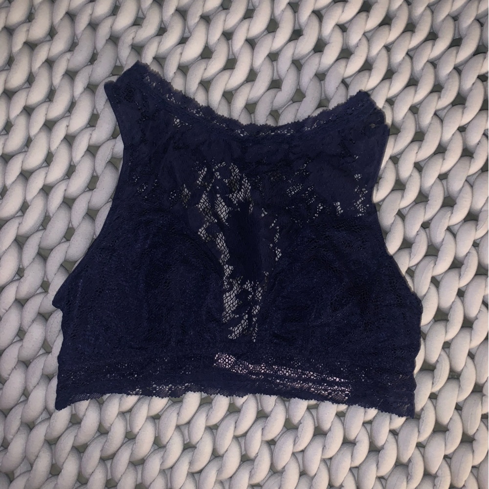 VS Navy Lace Bralette